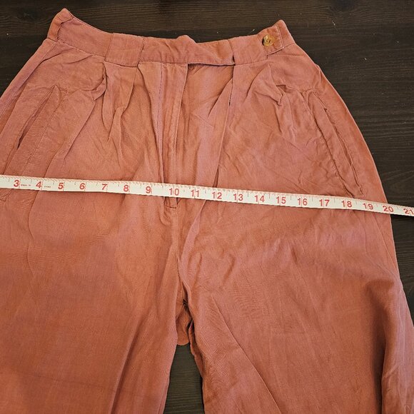 Calvin Klein 80s high waisted pleated wide leg silk pant - Picture 6 of 7